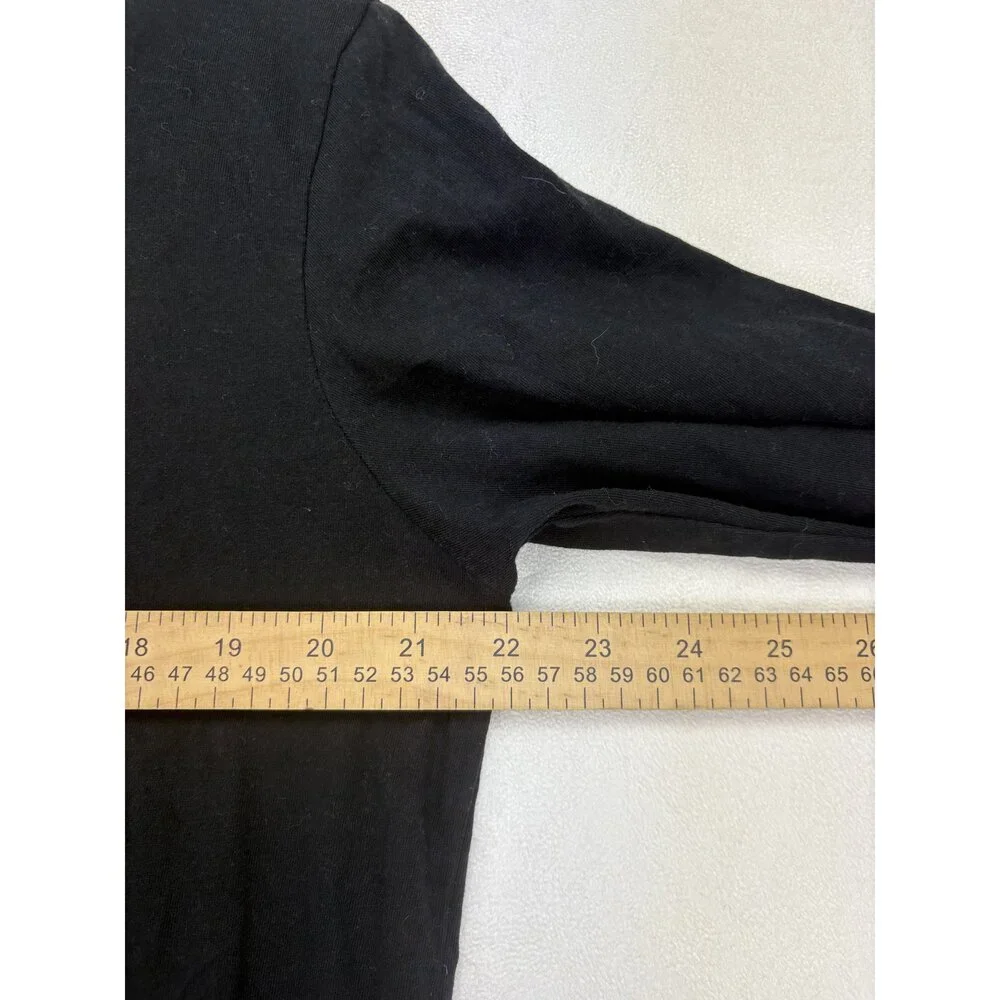 True Religion Men's Long Sleeve‎ Logo Tee Black M